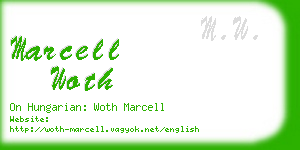 marcell woth business card